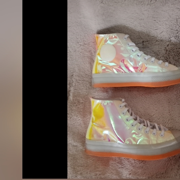 Converse Chuck 70 High Vis Iridescent Rainbow Hologram Metallic Unisex Festival - Picture 3 of 7